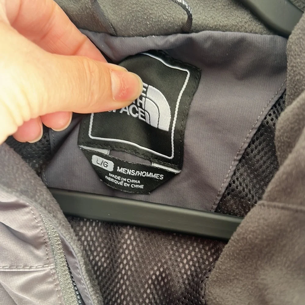The North Face Grey and Dark Grey Windbreaker Jacket